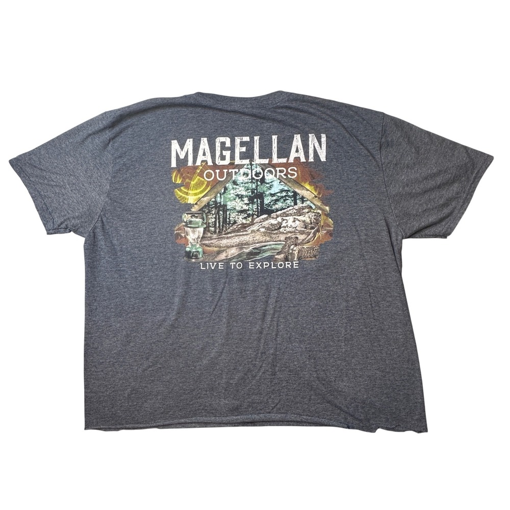 Magellan T-Shirt Women XL Gray Live to Explore Graphic Short Sleeve Camping Tee